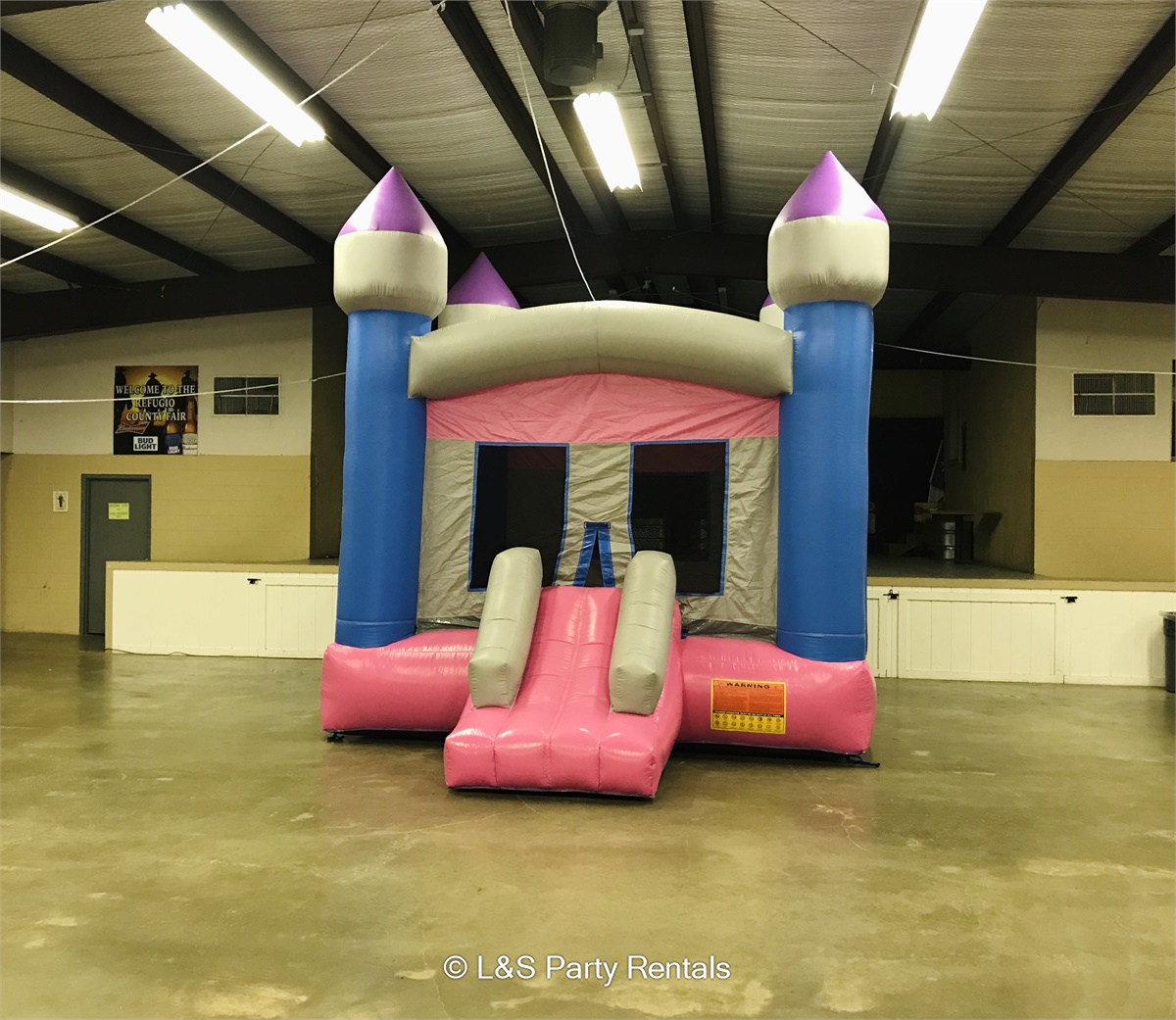 Pinkish Bounce House Best Party Rentals service in Texas L&S Party